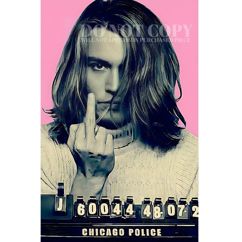 Johnny Depp Mugshot 11 X 17 | Magnificent Mug Shot Portrait | Original Artwork